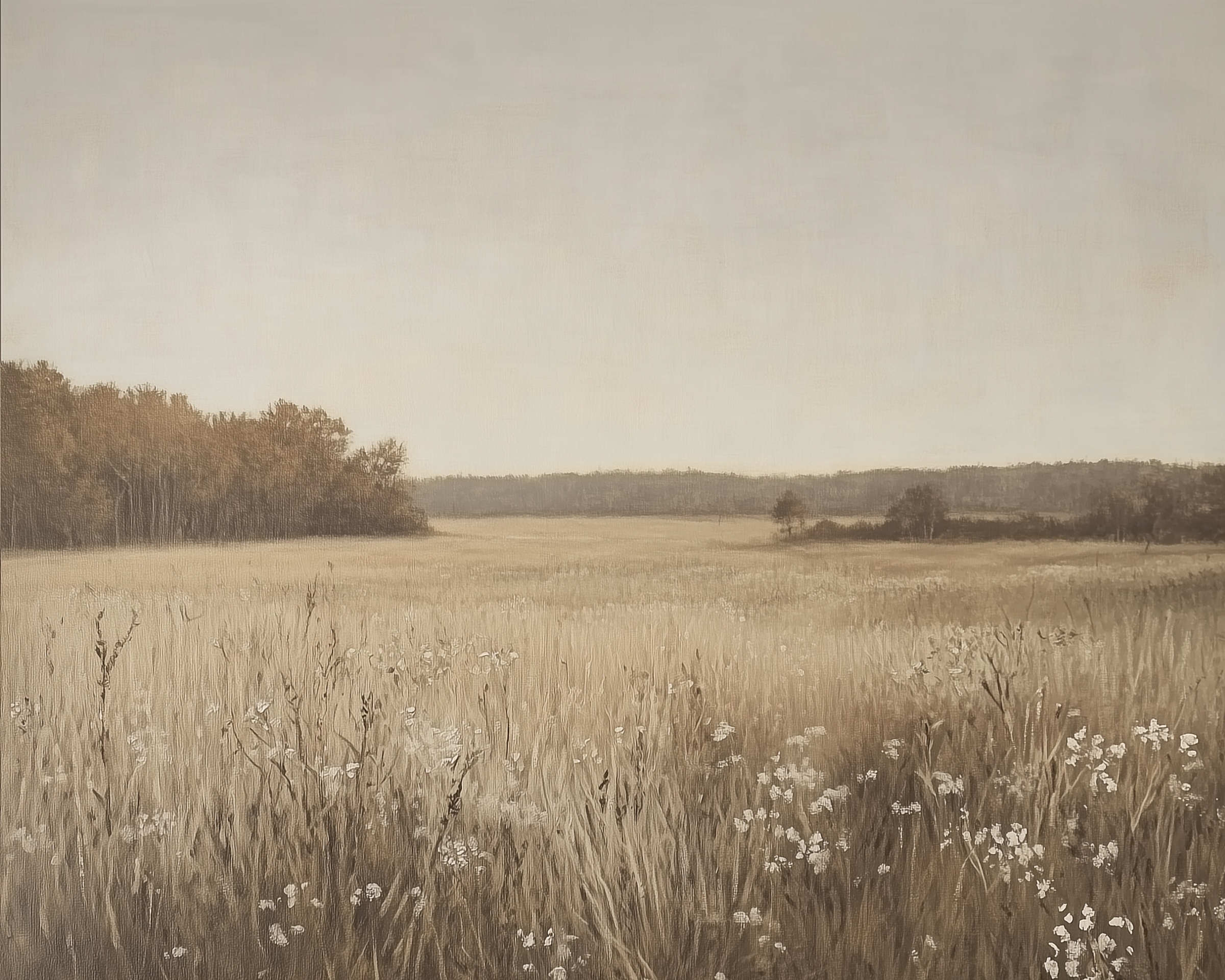 Earthen Calm - Field Framed Wall Art for Living Room, Bedroom or Office