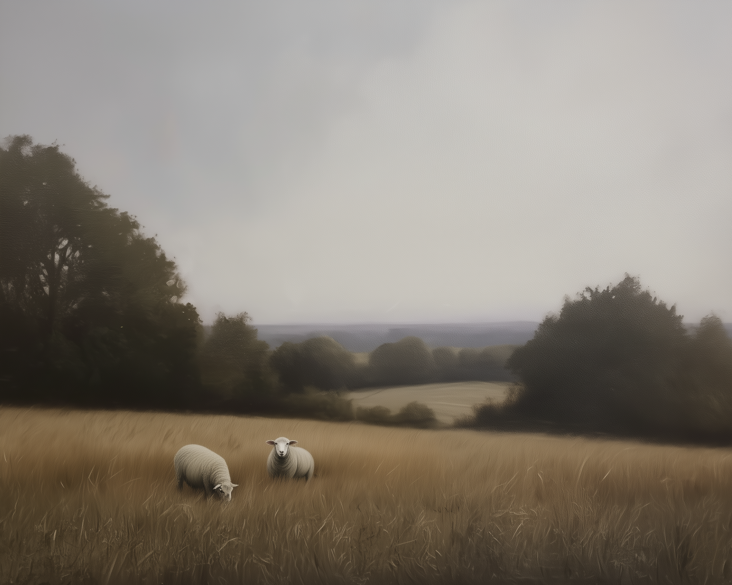 Rural Serenity - Sheep Framed Wall Art for Living Room, Bedroom or Office