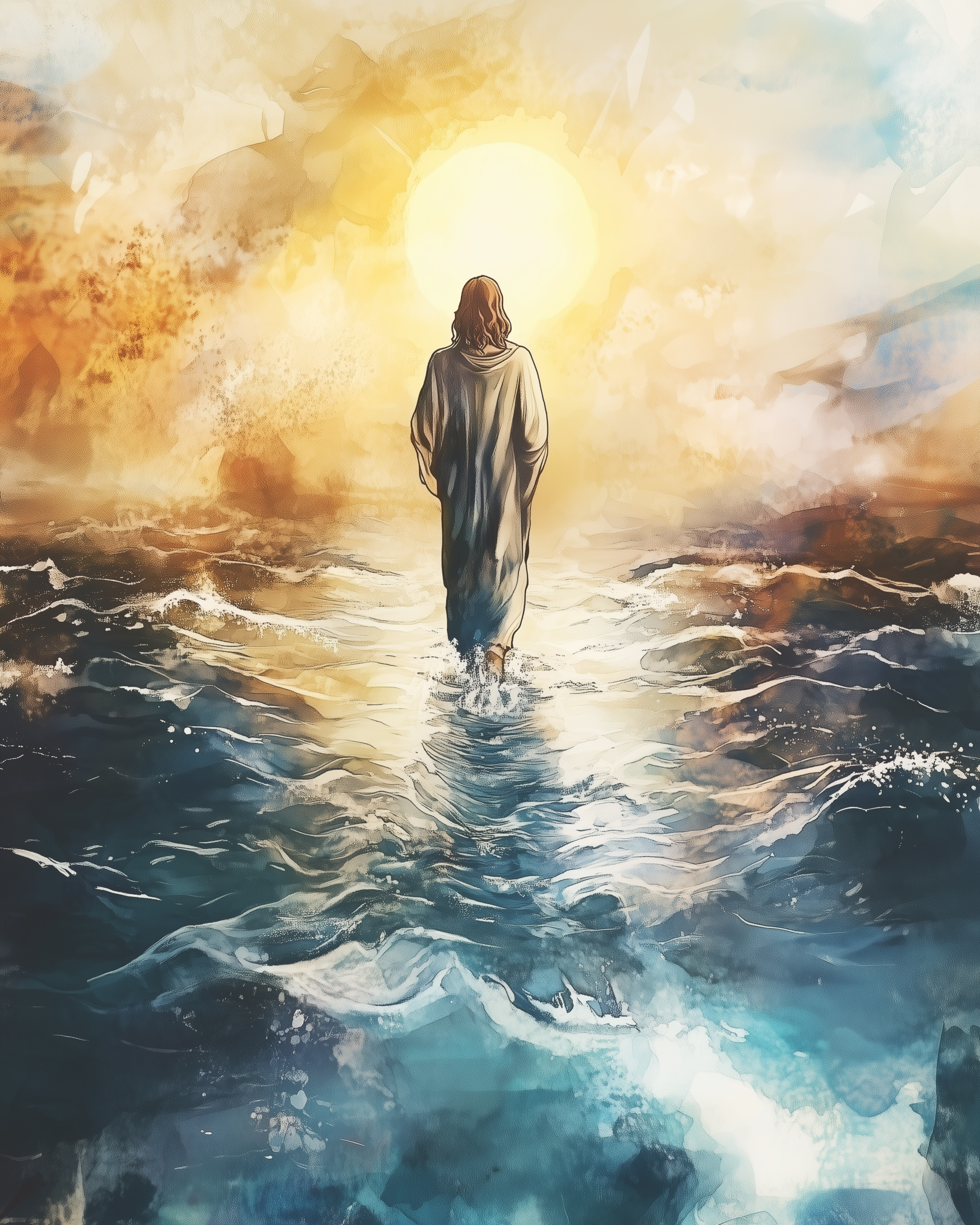 Beacon of Hope - Jesus Framed Wall Art for Living Room, Bedroom or Office