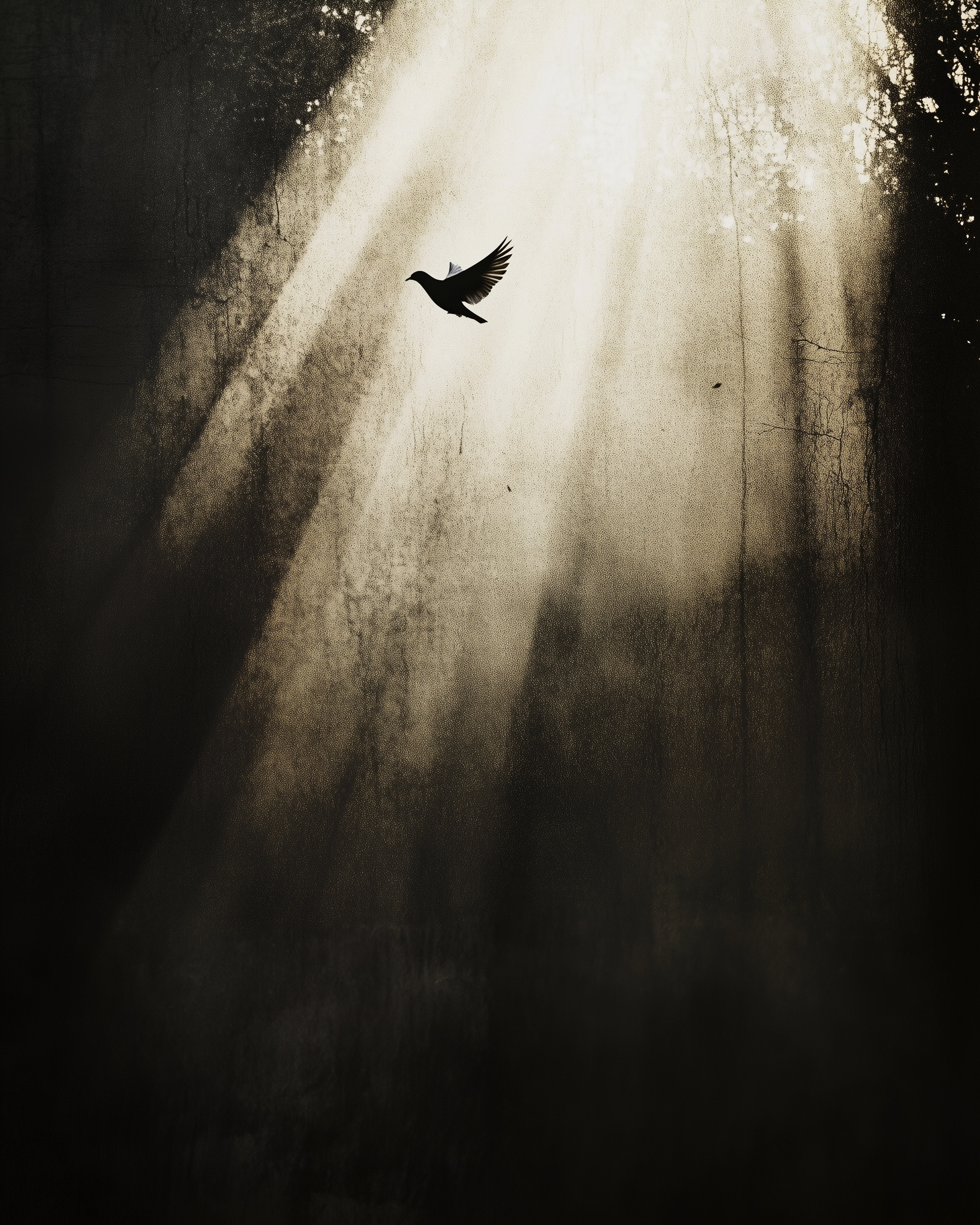 Glimmering Hope - Bird Framed Wall Art for Living Room, Bedroom or Office