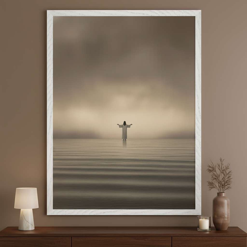Divine Grace - Jesus Framed Wall Art for Living Room, Bedroom or Office