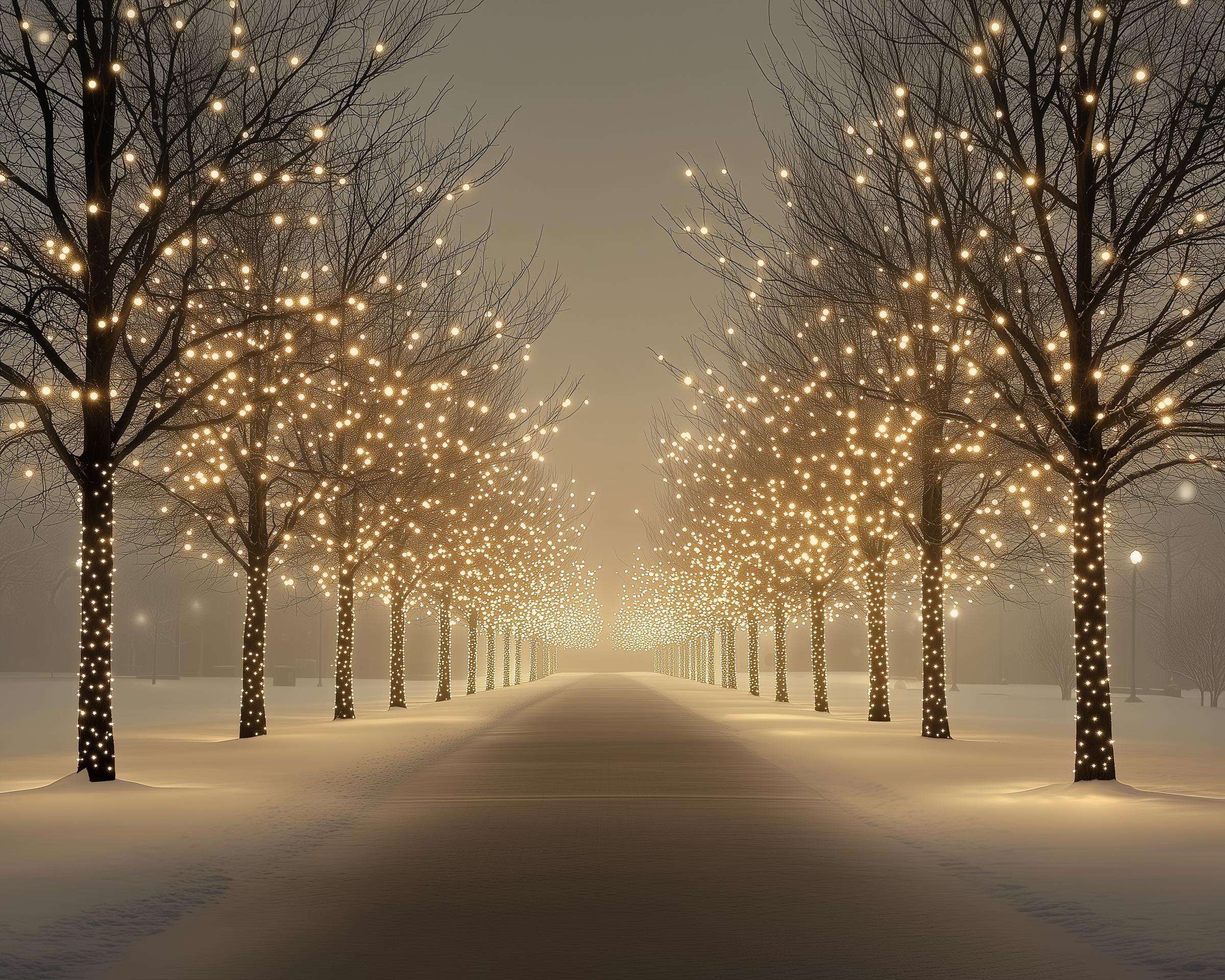 Luminous Lane - Christmas Framed Wall Art for Living Room, Bedroom or Office