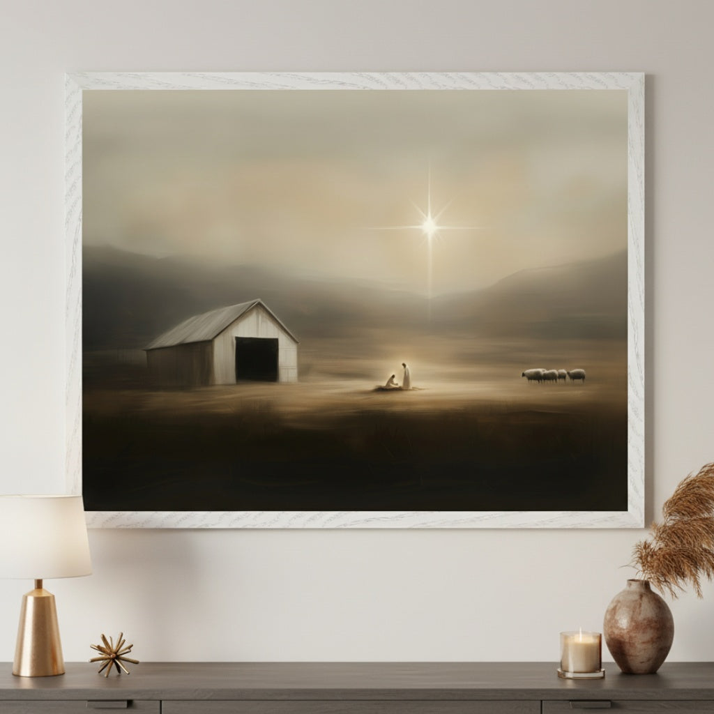 Ethereal Hope - Star Framed Wall Art for Living Room, Bedroom or Office