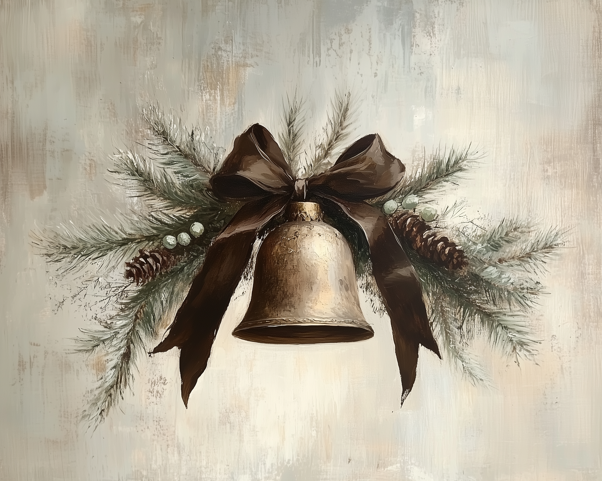 Holiday Chime - Christmas Framed Wall Art for Living Room, Bedroom or Office