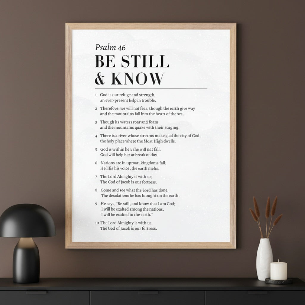 Divine Whisper - Scripture Framed Wall Art for Living Room, Bedroom or Office