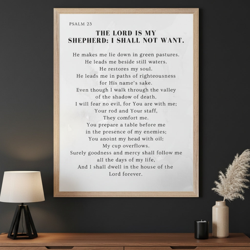 Divine Peace Art - Scripture Framed Wall Art for Living Room, Bedroom or Office