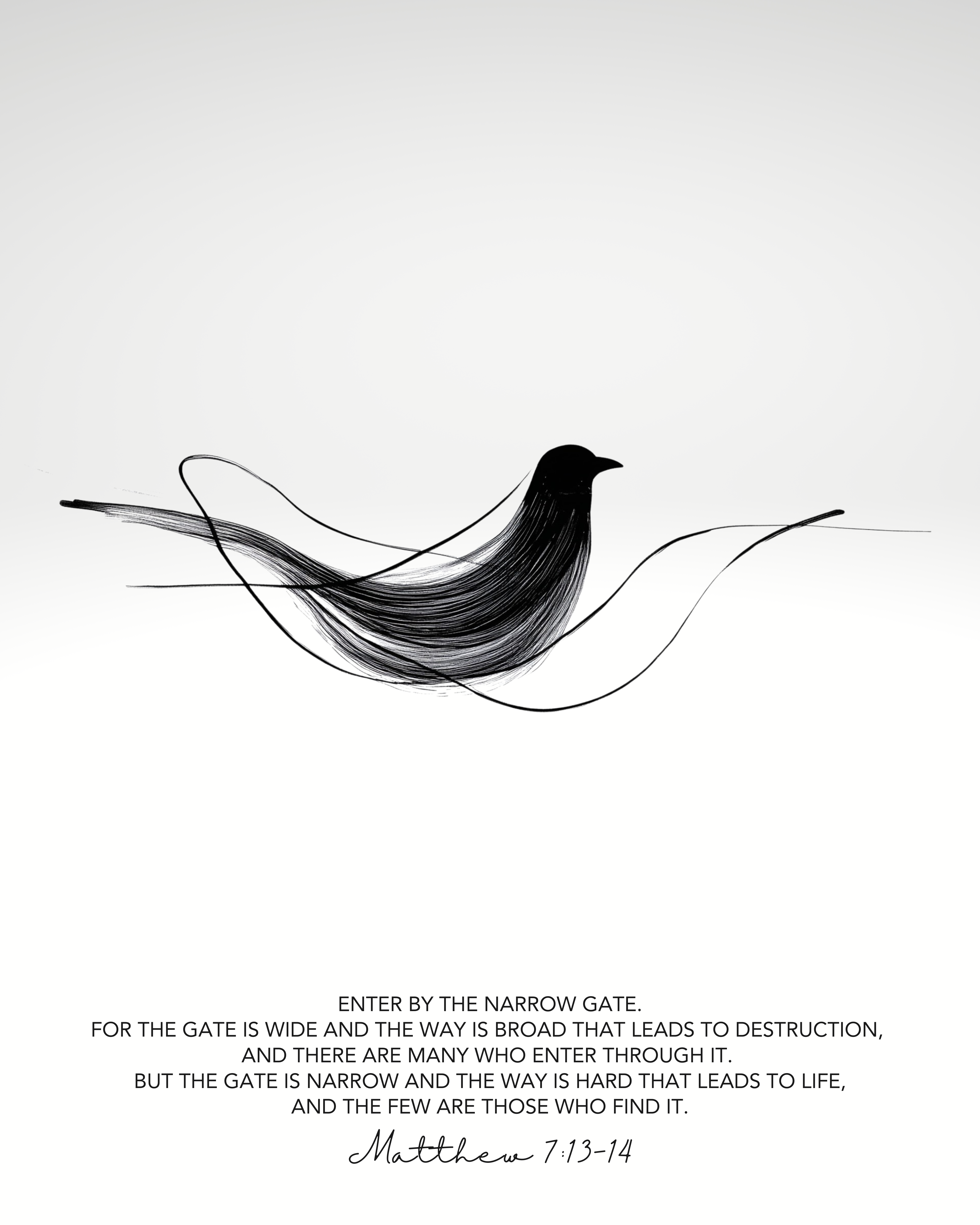 Ink Spirit - Bird Framed Wall Art for Living Room, Bedroom or Office