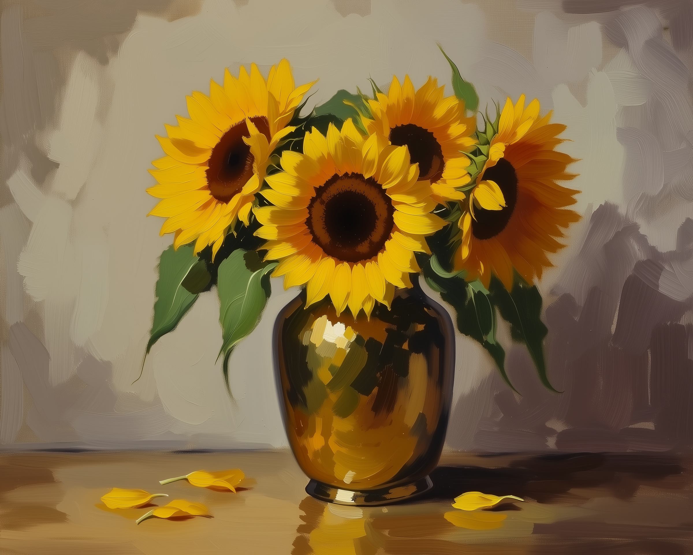 Golden Bloom - Sunflowers Framed Wall Art for Living Room, Bedroom or Office