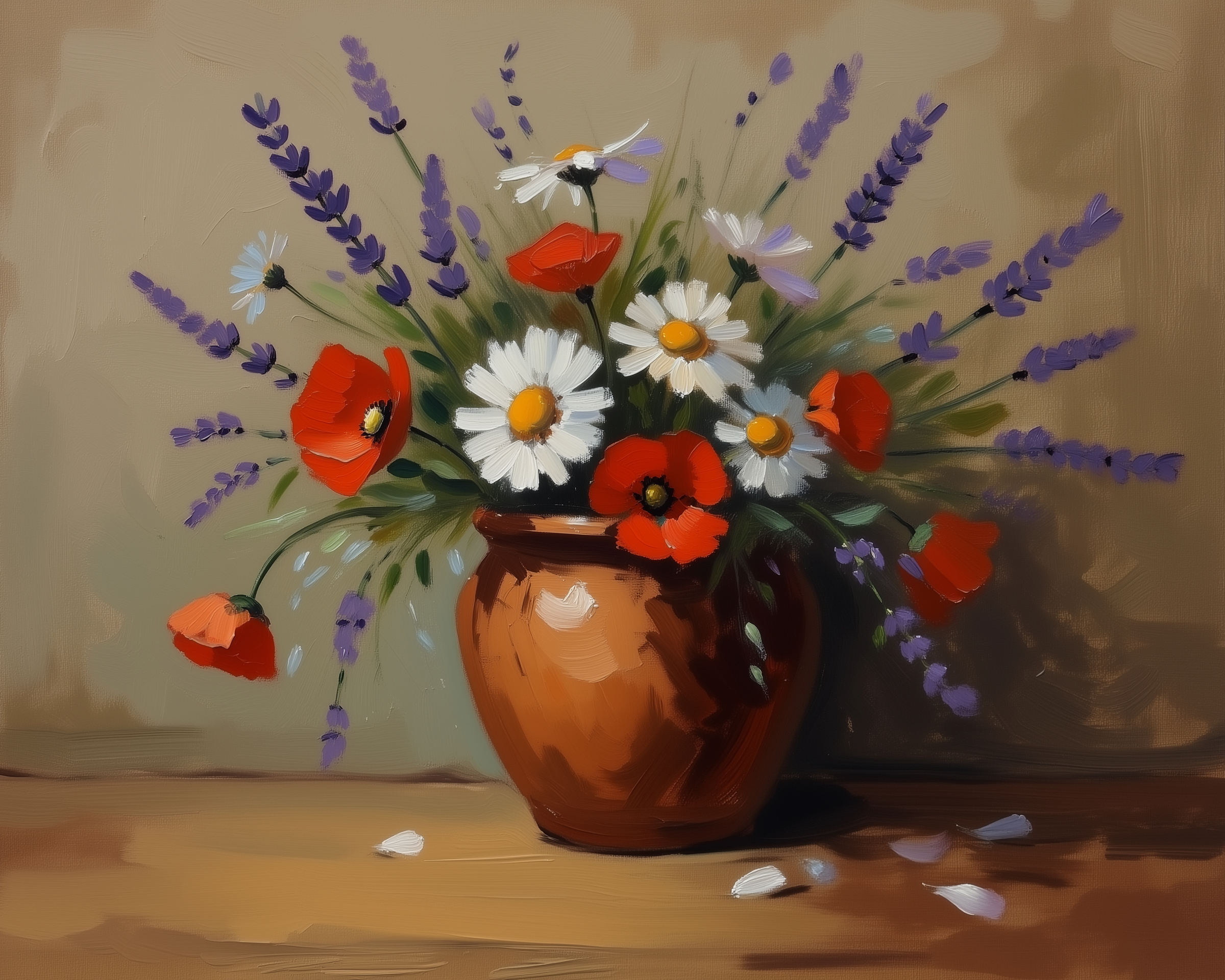 Floral Reverie - Floral Framed Wall Art for Living Room, Bedroom or Office