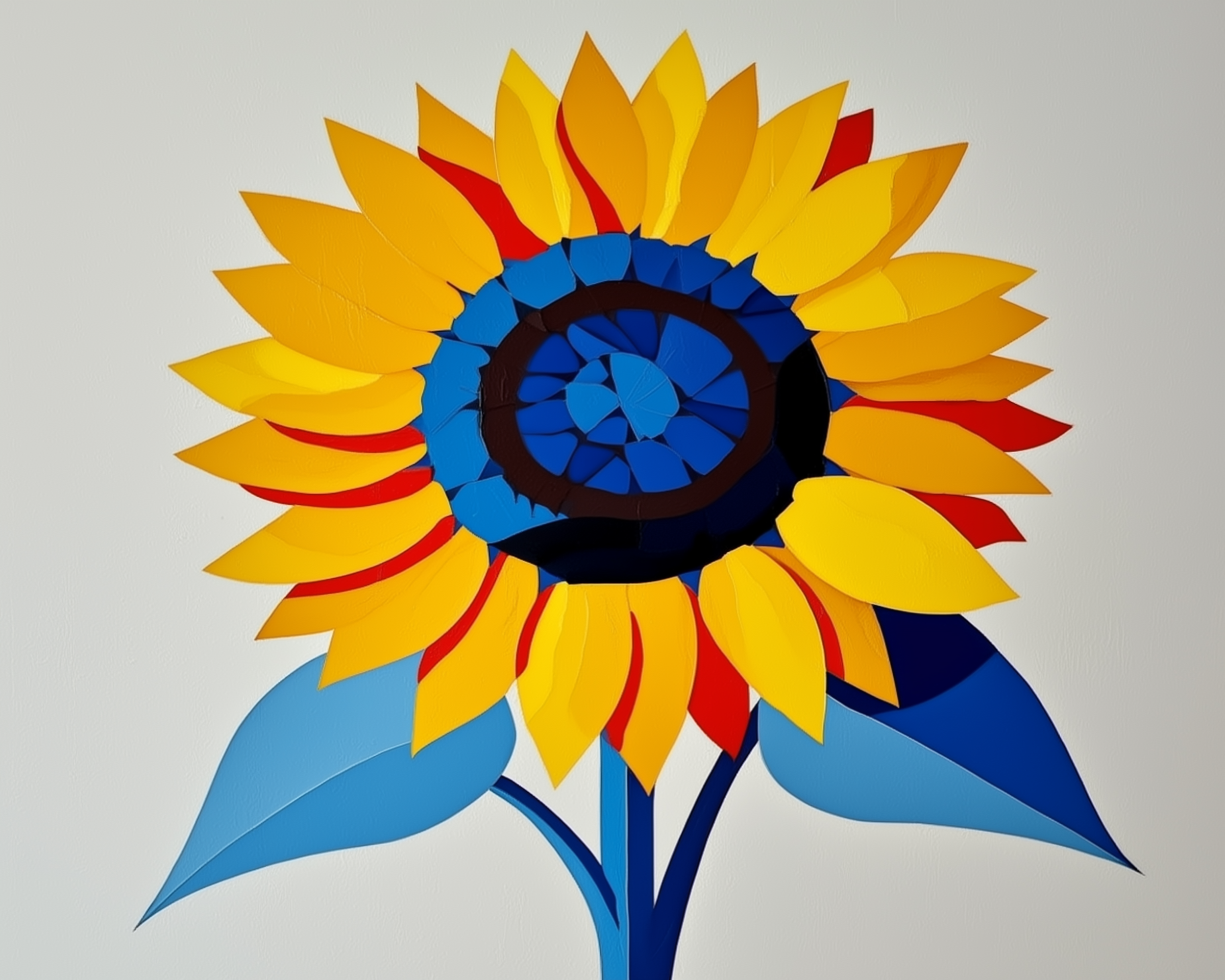 Azure Bloom - Sunflower Framed Wall Art for Living Room, Bedroom or Office