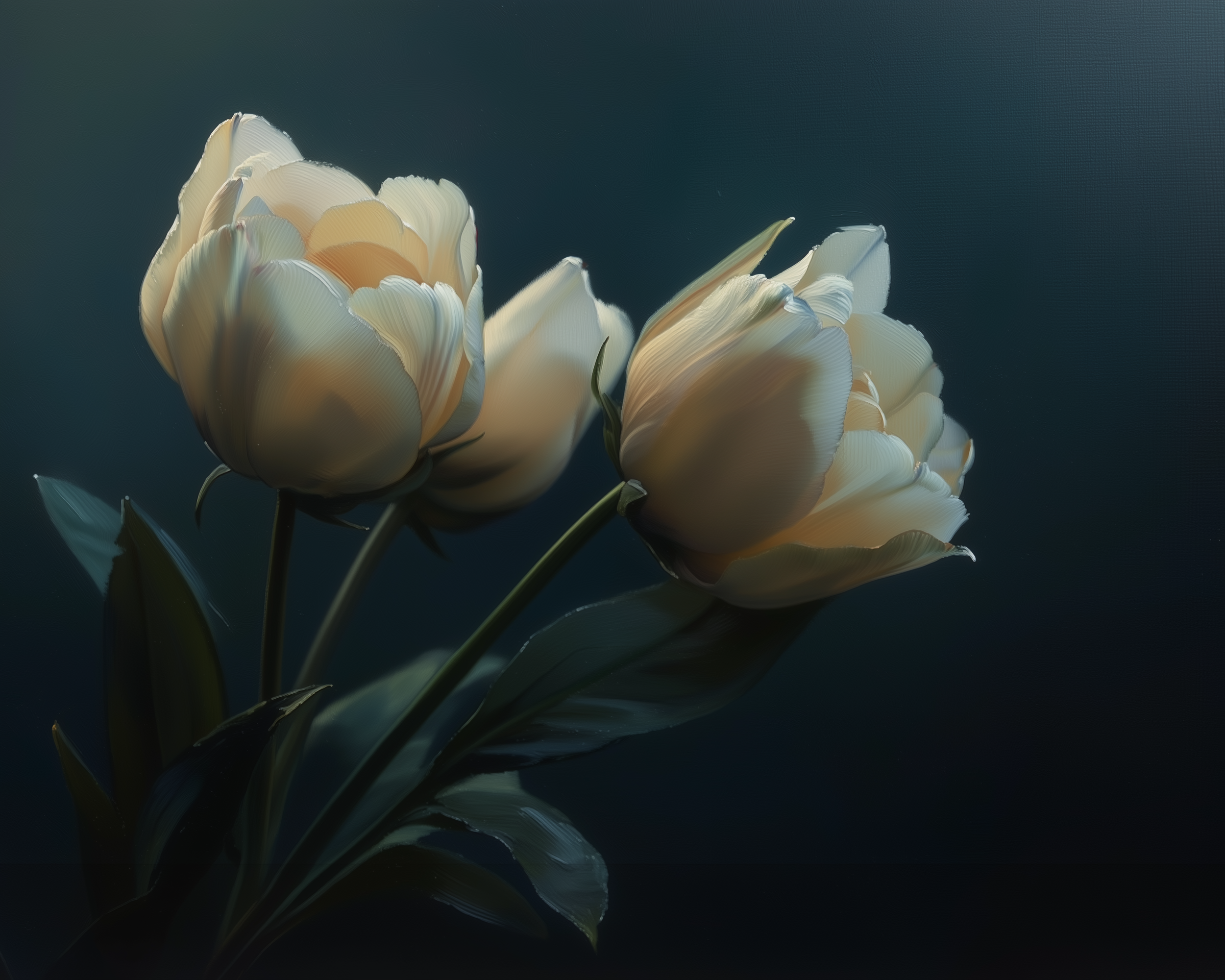 Night Bloom - Flowers Framed Wall Art for Living Room, Bedroom or Office