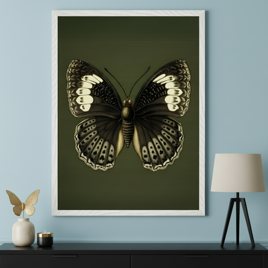Forest Whisper Wing - Butterfly Framed Wall Art for Living Room, Bedroom or Office