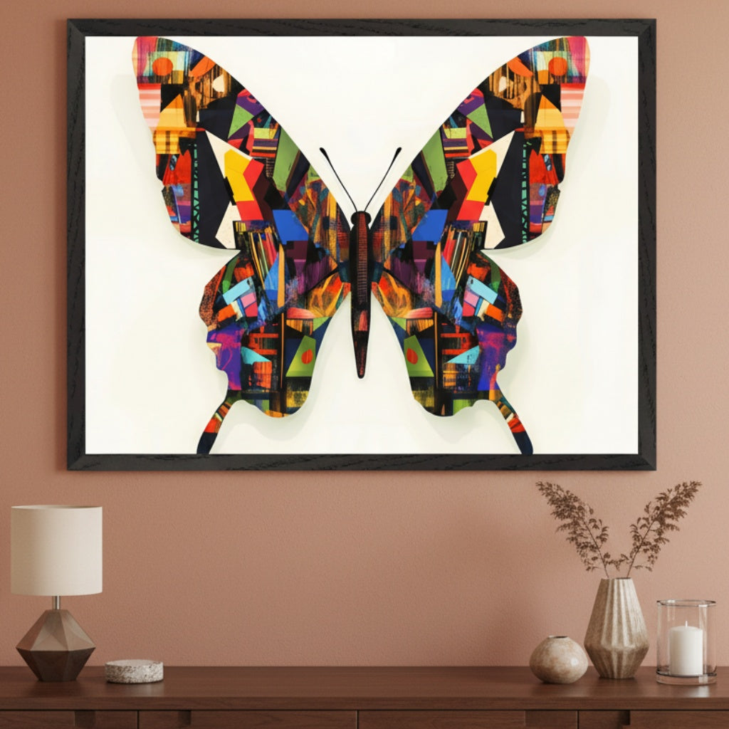 Prismatic Dream - Butterfly Framed Wall Art for Living Room, Bedroom or Office