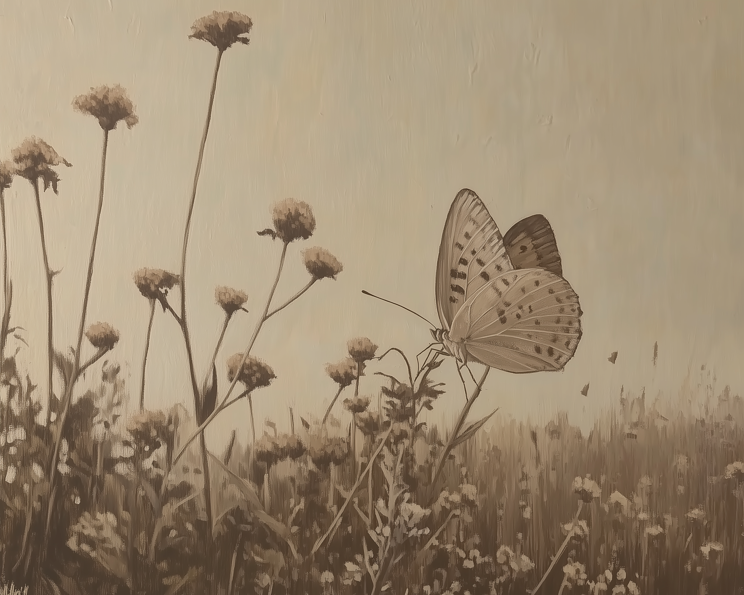 Vintage Bloom - Butterfly Framed Wall Art for Living Room, Bedroom or Office