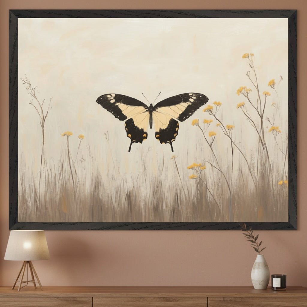 Whispering Wings - Butterfly Framed Wall Art for Living Room, Bedroom or Office