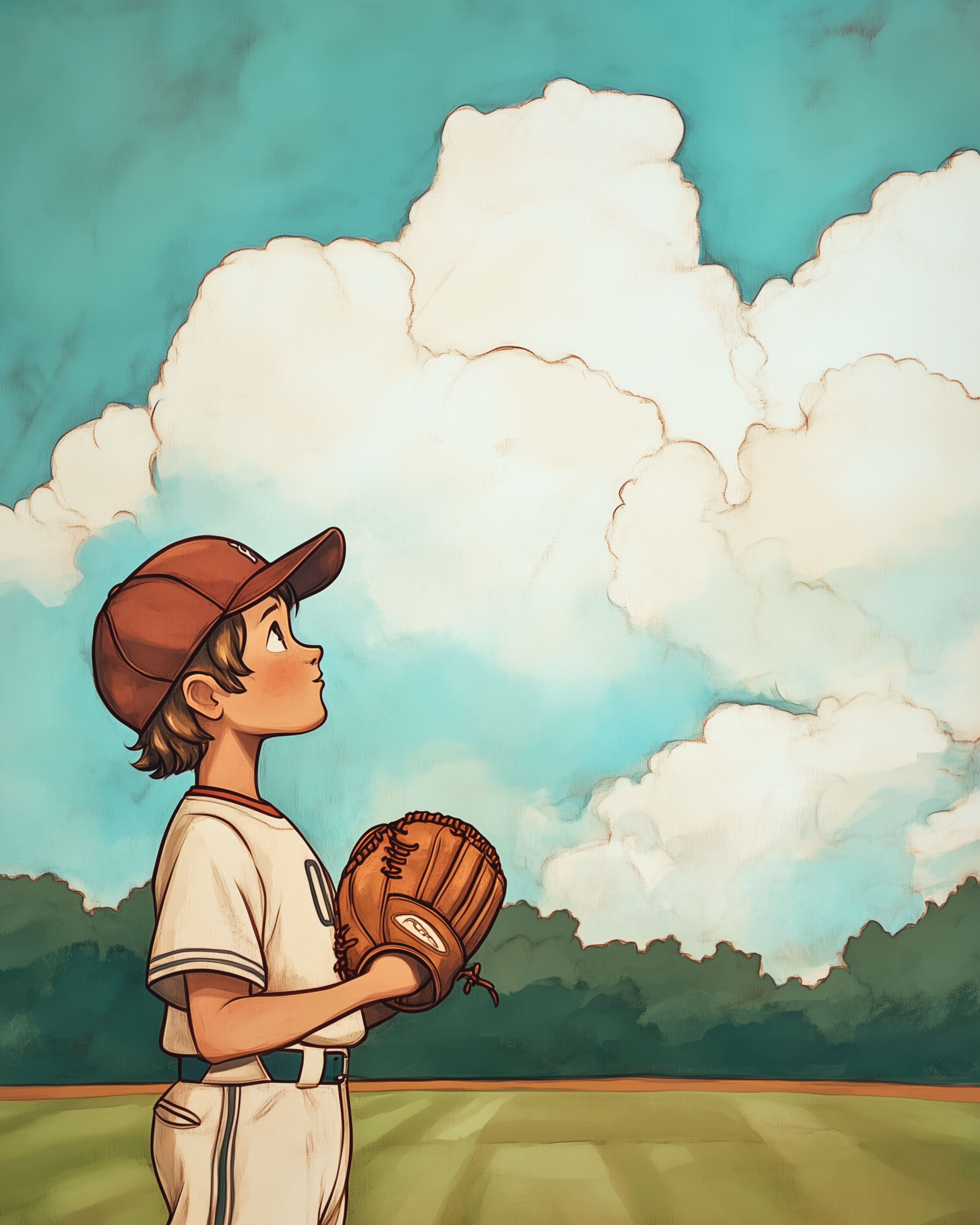 Baseball Sport Wall Art for Nursery, Playroom or Kids Bedrooms - Dream Big Little Leaguer - Little Leaguer