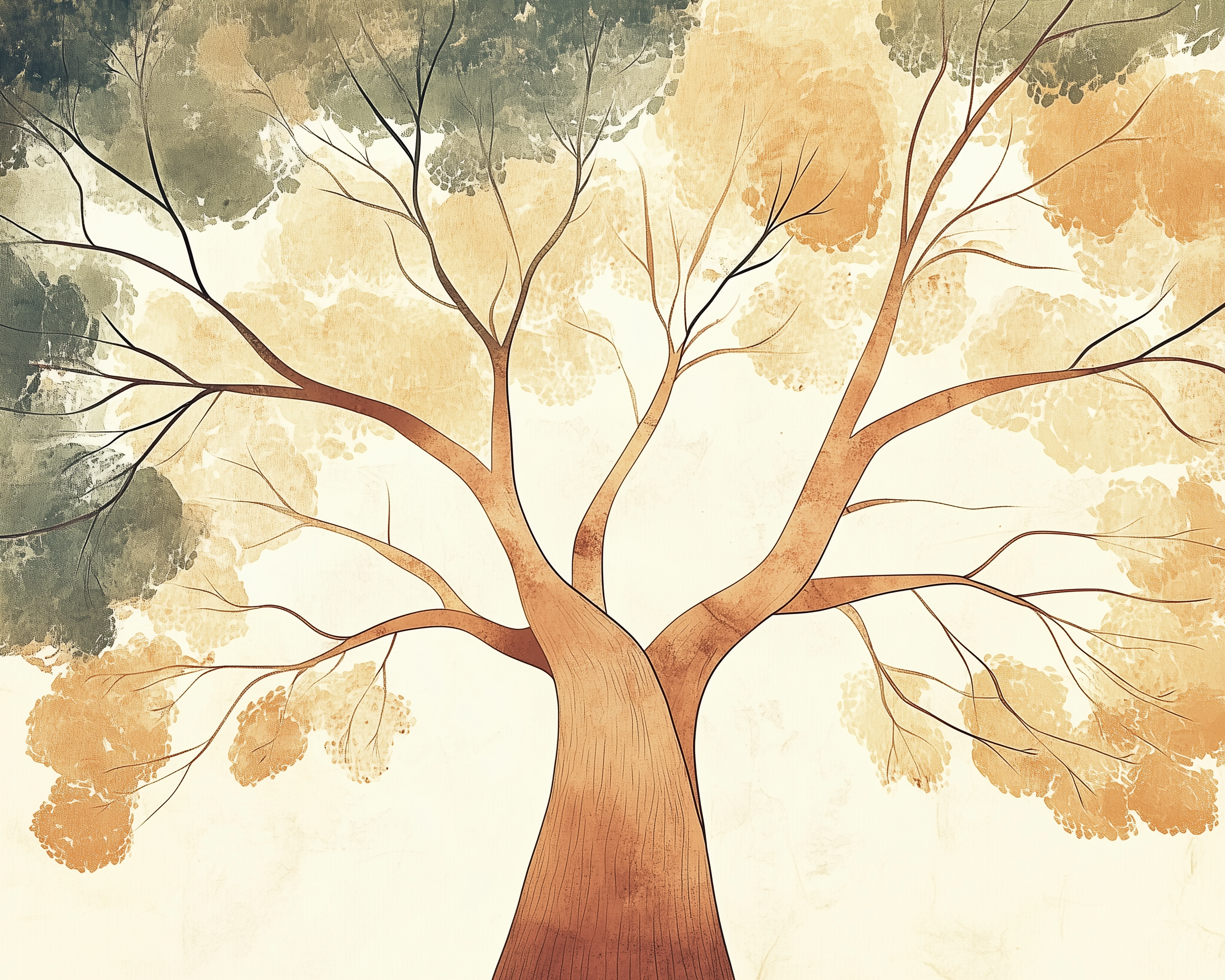 Golden Field Days Tree Wall Art for Nursery, Playroom or Kids Bedrooms - Majestic Nature Decor - Tree Crown