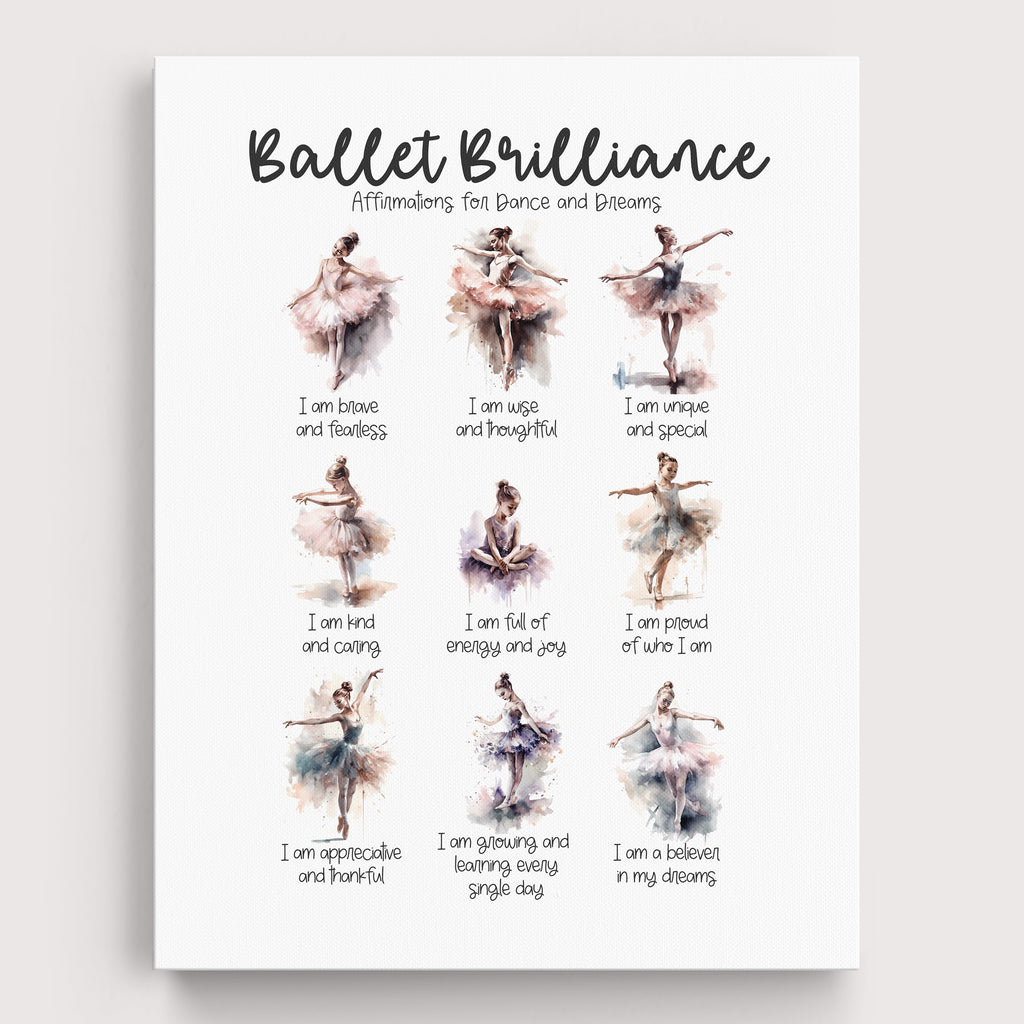 Positive Affirmations Ballerina Wall Art
