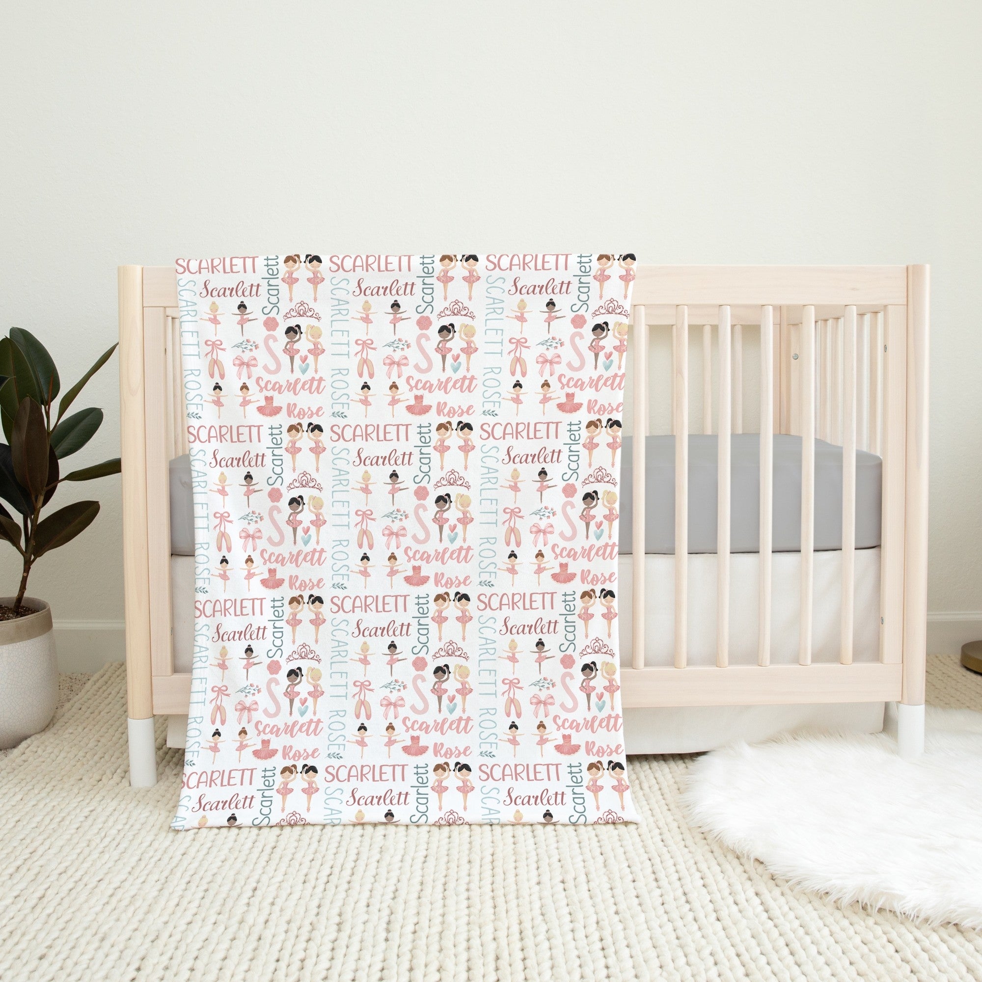 Ballet Personalized Blanket for Babies and Kids