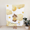 Bear Personalized Blanket for Babies and Kids