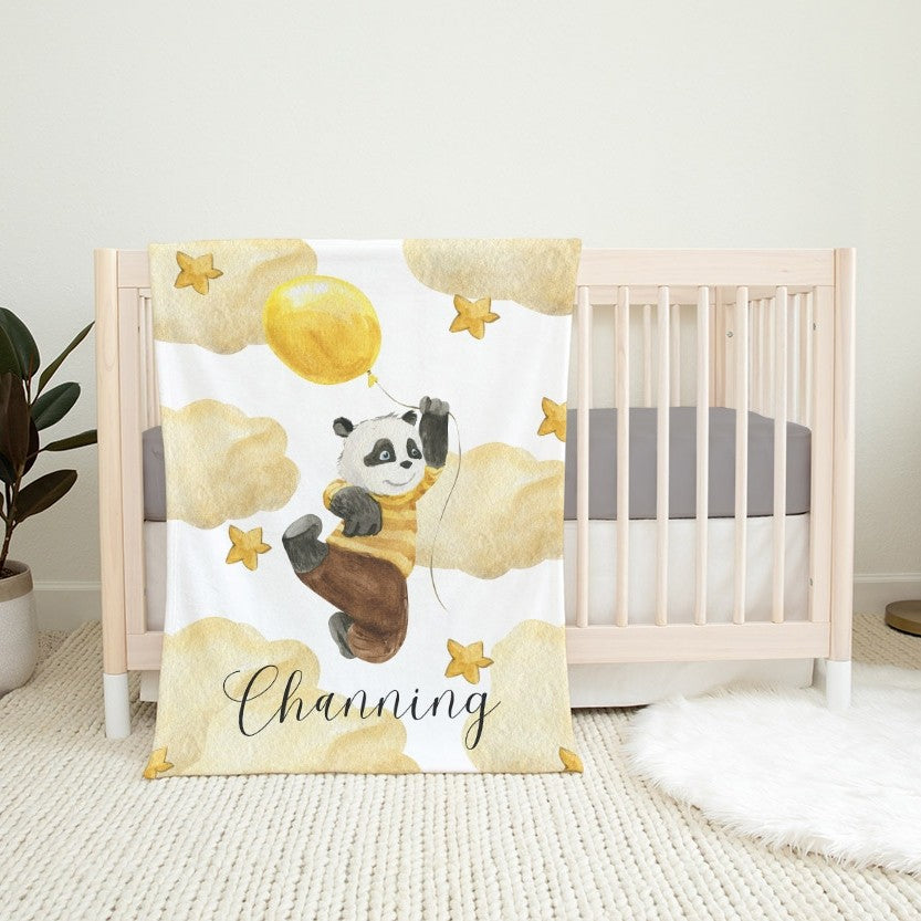 Panda Personalized Blanket for Babies and Kids