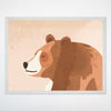 Gentle Bear Wall Art for Nursery, Playroom or Kids Bedrooms - Soft and Calming Woodland Decor - Calm and Cozy