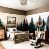 Wandering Bear Wall Art for Nursery, Playroom or Kids Bedrooms - Tranquil Wilderness Scene - Wilderness Wanderer