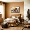 Bison and Calf Watercolor Wall Art for Nursery, Playroom or Kids Bedrooms - Woodland Animal Decor - Woolly Wonders
