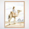 Camel Desert Adventure Travel Wall Art for Nursery, Playroom or Kids Bedrooms - Soft Neutral Egyptian Scene - Sahara Spirit