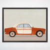 Classic Car Wall Art for Nursery, Playroom or Kids Bedrooms - Vintage Automobile in Warm Retro Colors - Vintage Vroom