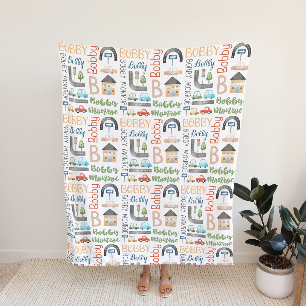 Cars Personalized Blanket for Babies and Kids