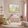 Castle Wall Art for Nursery, Playroom or Kids Bedrooms - Dreamy Fairytale Princess Floral Decor - Royal Adventures