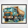Big Loader Truck Wall Art for Nursery, Playroom or Kids Bedrooms - Construction Site Decor - Dump Truck Delight