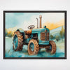 Vintage Farm Tractor Wall Art for Nursery, Playroom or Kids Bedrooms - Countryside Machinery Decor - Tractor Trek Todd