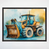 Rugged Wheel Loader Wall Art for Nursery, Playroom or Kids Bedrooms - Mighty Earthmover Decor - Chunky Chassis Chuckle