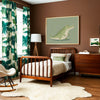 Happy Crocodile Wall Art for Nursery, Playroom or Kids Bedrooms - Friendly Green Gator in Soft, Playful Style - Gator Grin