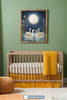 Duck Wall Art for Nursery, Playroom or Kids Bedrooms - Serene Moonlit Pond Scene with Peaceful Ducks - Night Float