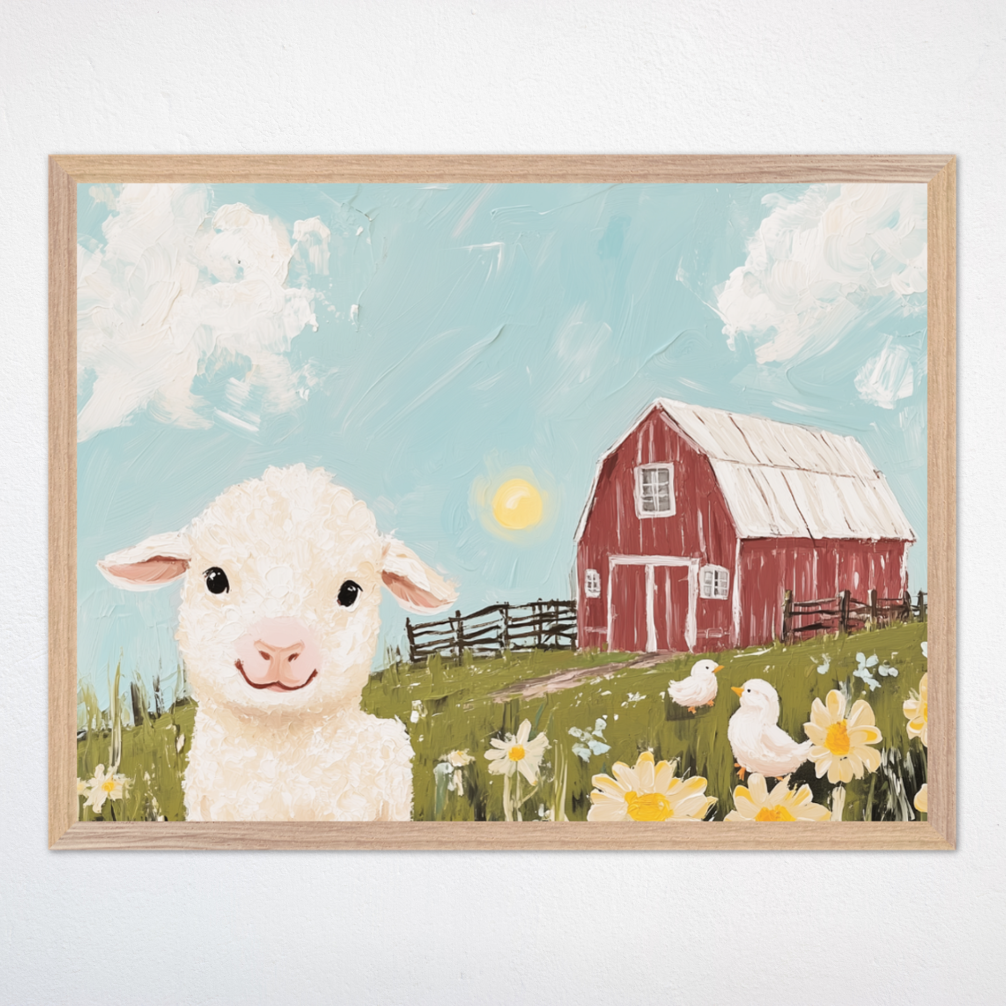 Farm Wall Art for Kids and Baby Rooms - Little Lamb Lane