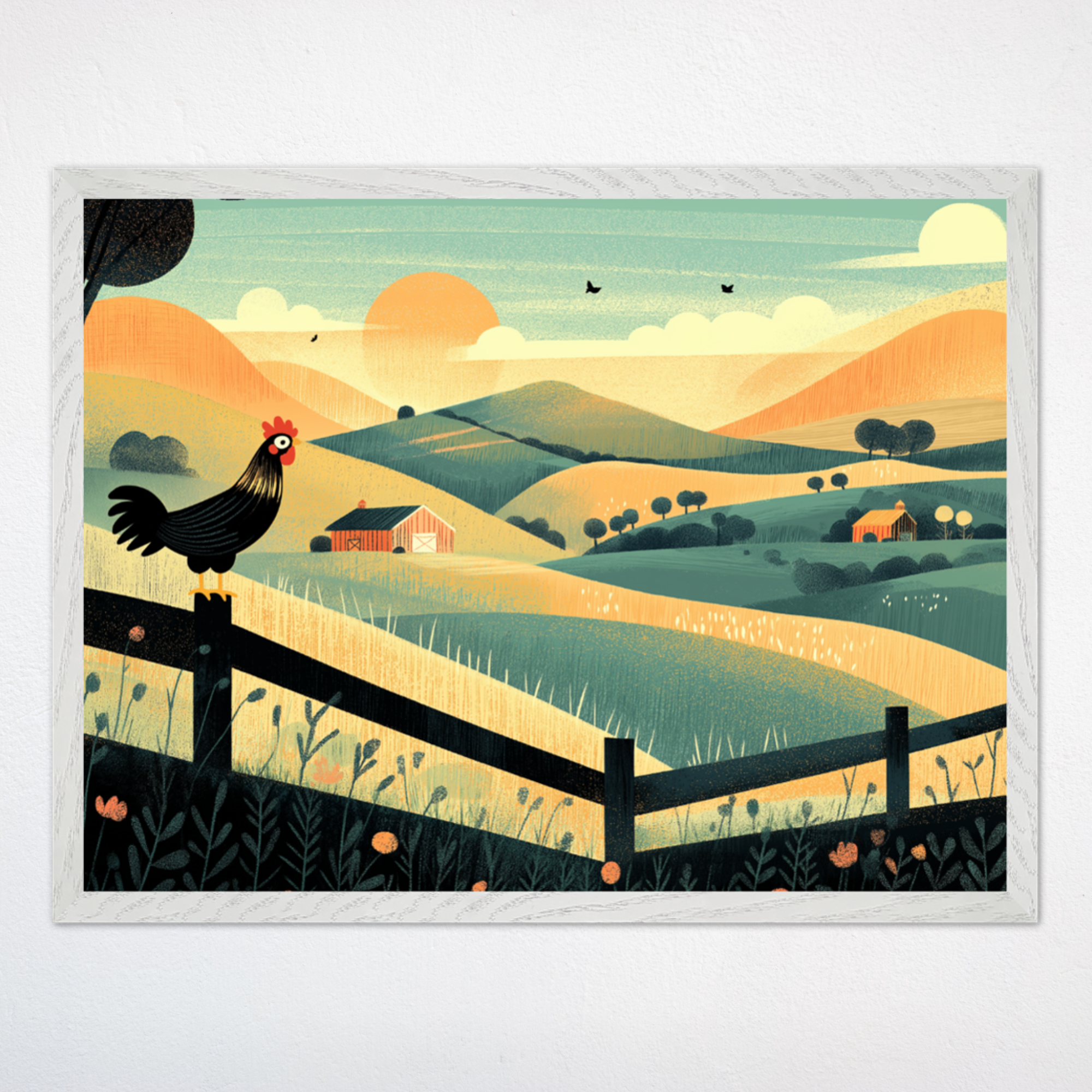 Farm Wall Art for Kids and Nursery Rooms - Countryside Chorus