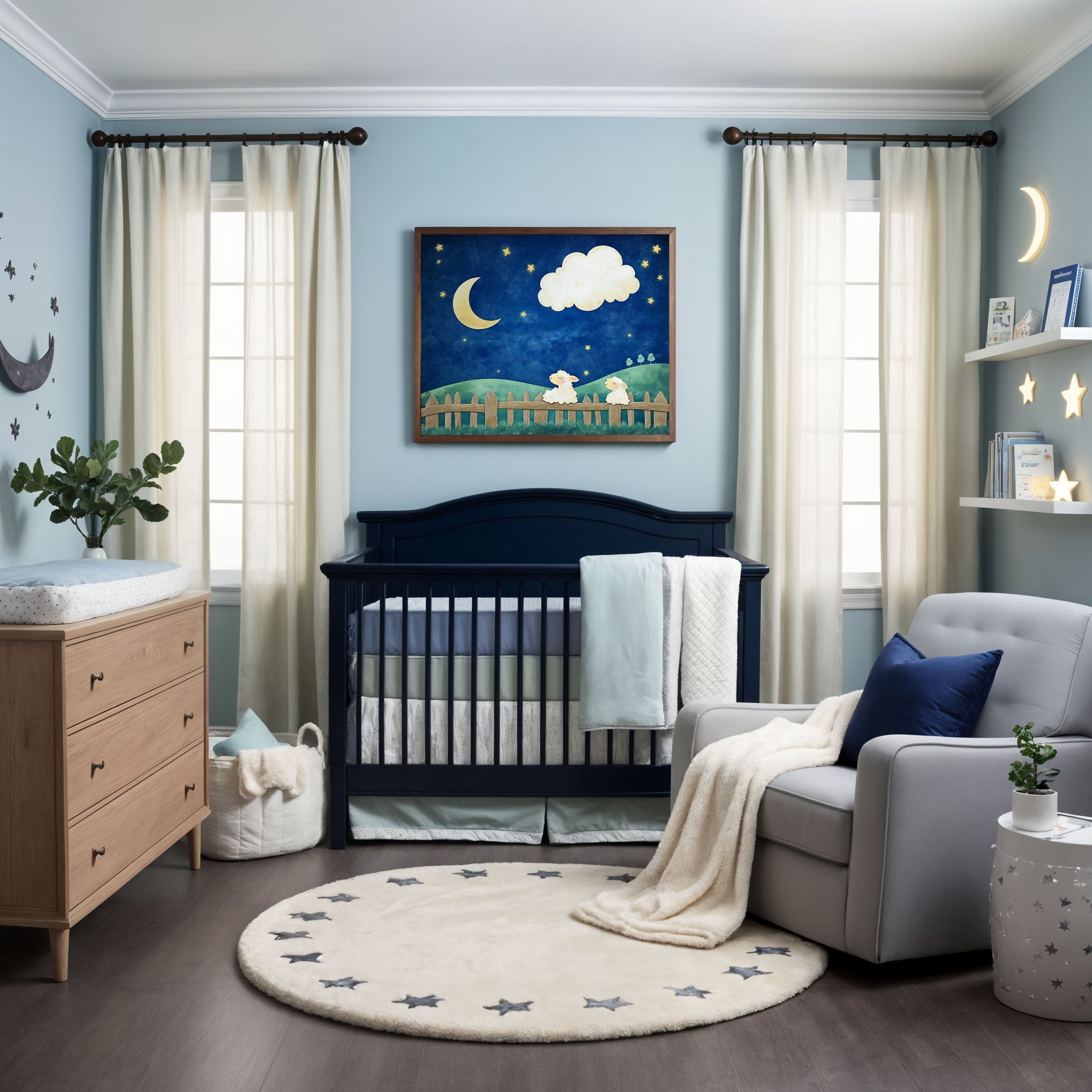 Farm Wall Decor for Nursery and Kids Rooms - Counting Clouds