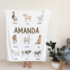 Farm Personalized Blanket for Babies and Kids