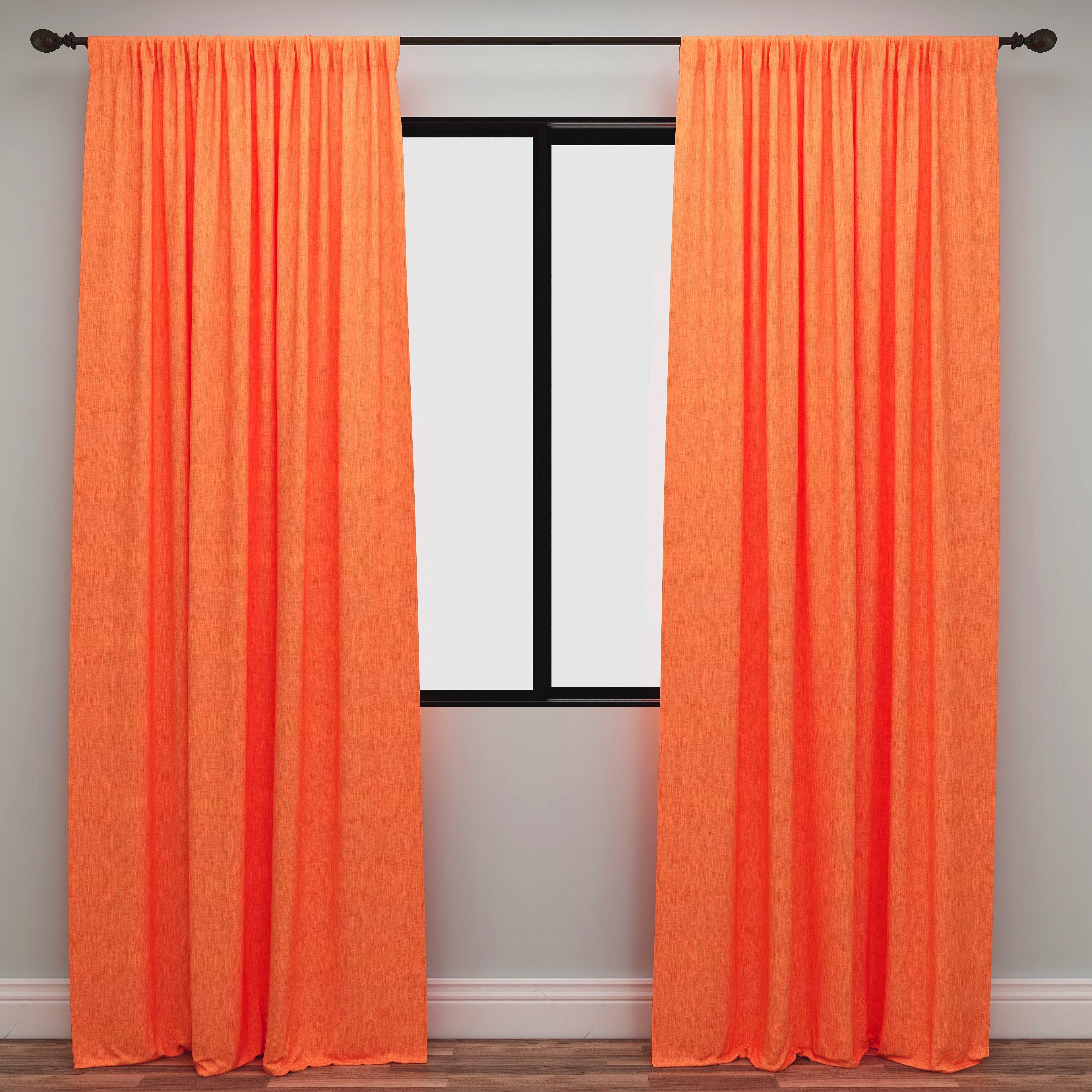 Faulkner Flamingo Orange Kids Curtains