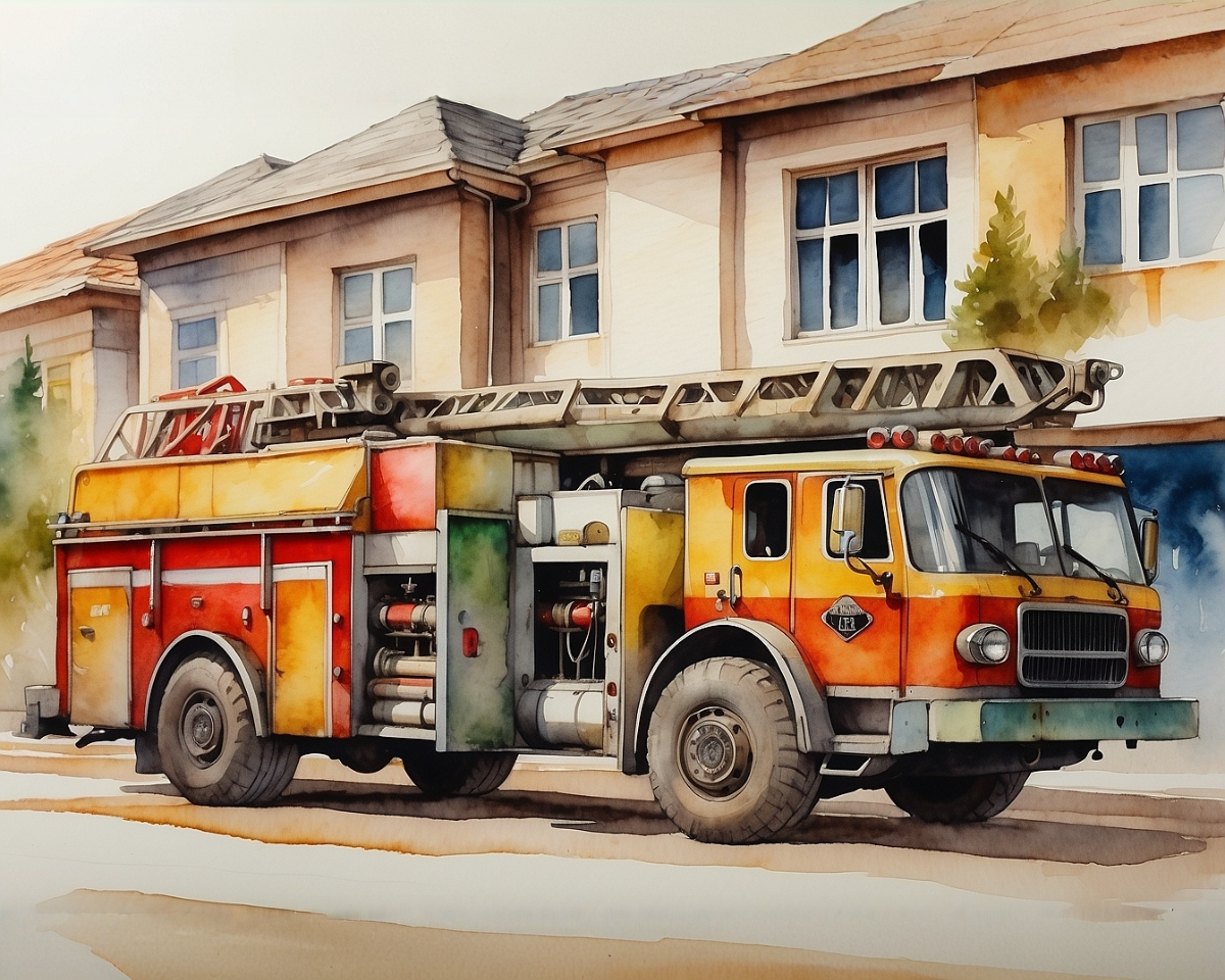 Fire Truck Wall Decor for Kids and Nursery Rooms - Flame Fighter