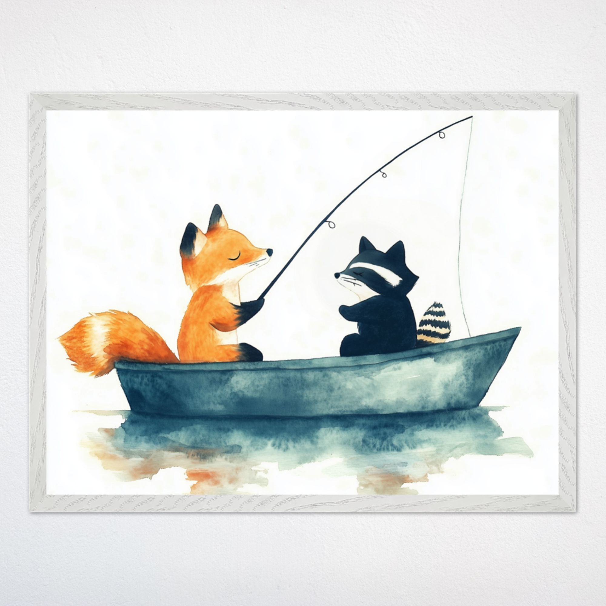 Fishing Wall Art for Kids and Nursery Rooms - Canoe Companions