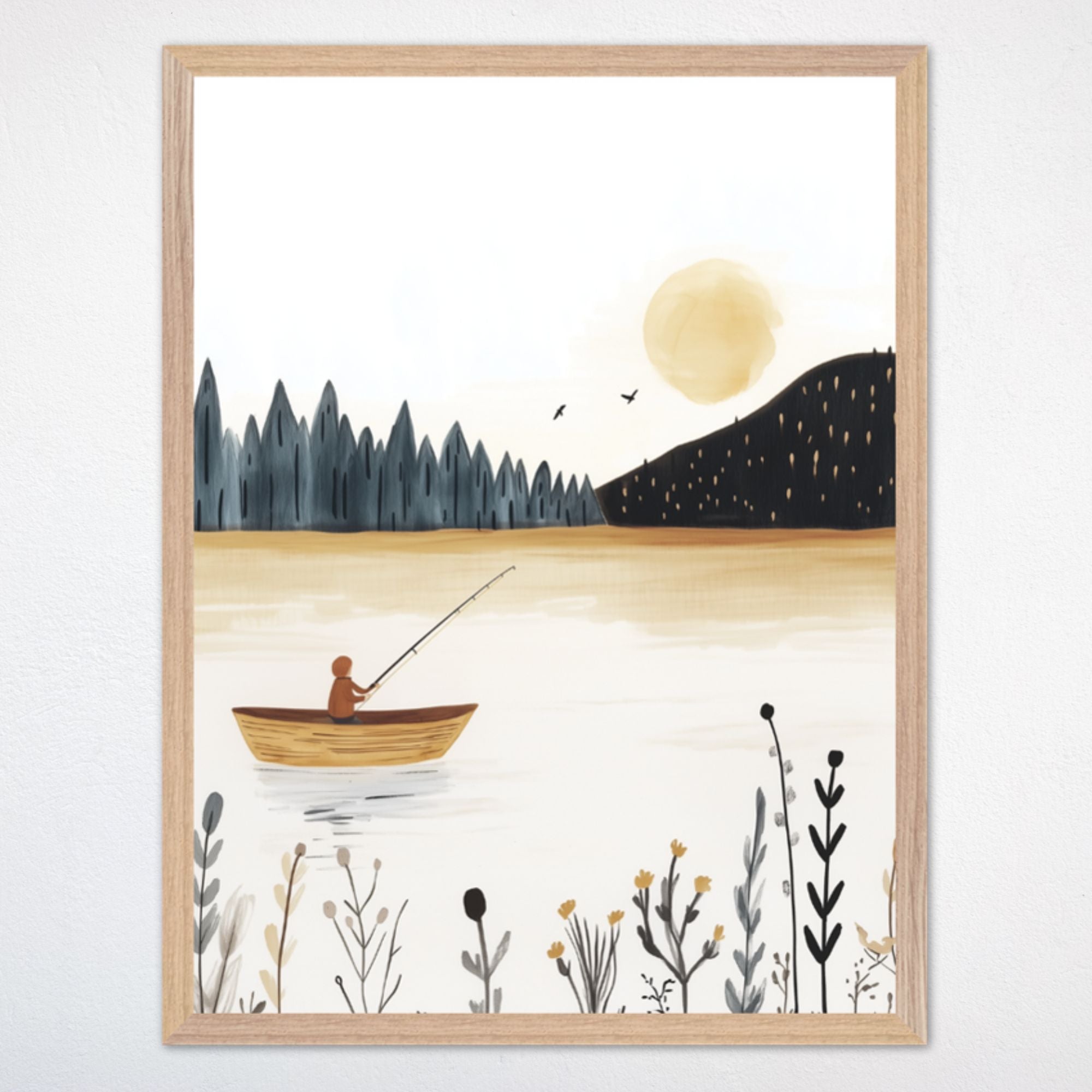 Fishing Wall Art for Playroom and Kids Rooms - Silent Cast