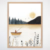 Calm Lake Fishing Wall Art for Nursery, Playroom or Kids Bedrooms - Serene Nature Adventure Decor - Silent Cast