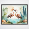 Flamingo Serenade Wall Art for Nursery, Playroom or Kids Bedrooms - Tropical Watercolor Decor - Flamingo Serenade