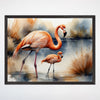 Flamingo Watercolor Wall Art for Nursery, Playroom or Kids Bedrooms - Tropical Bird Decor - Flamingo Fun