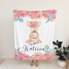 Flower Personalized Blanket for Babies and Kids