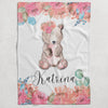 Flower Personalized Blanket for Babies and Kids